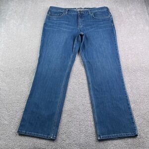 Carhartt Jeans Womens 18 Short Blue Rugged Flex Blaine Medium Wash Stretch Denim